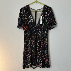 Alice + Olivia Floral Black Dress